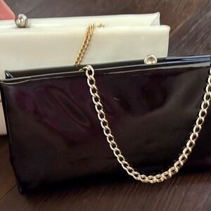 Lot 2 Vintage Bell  Purses Of California Midcentury  Vinyl Clutch Handbags